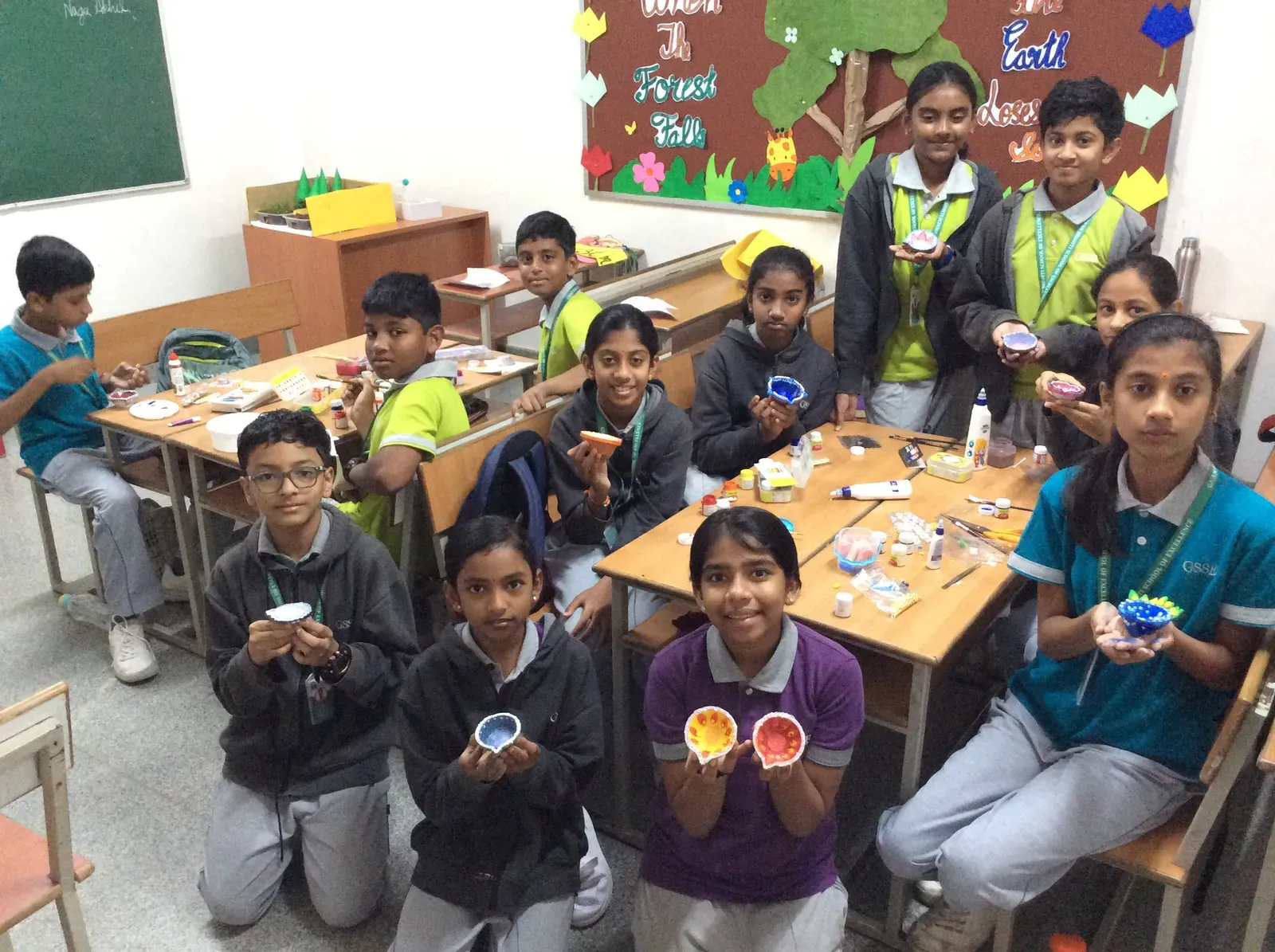 Middle school students at a school activity