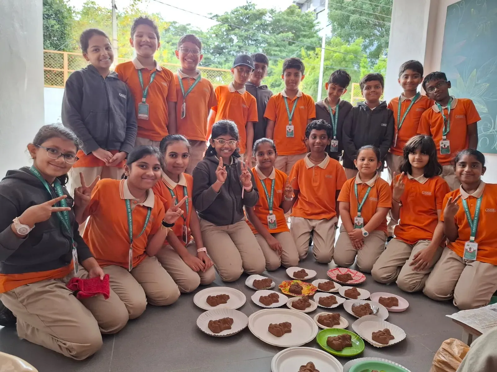 Middle school students at a school activity