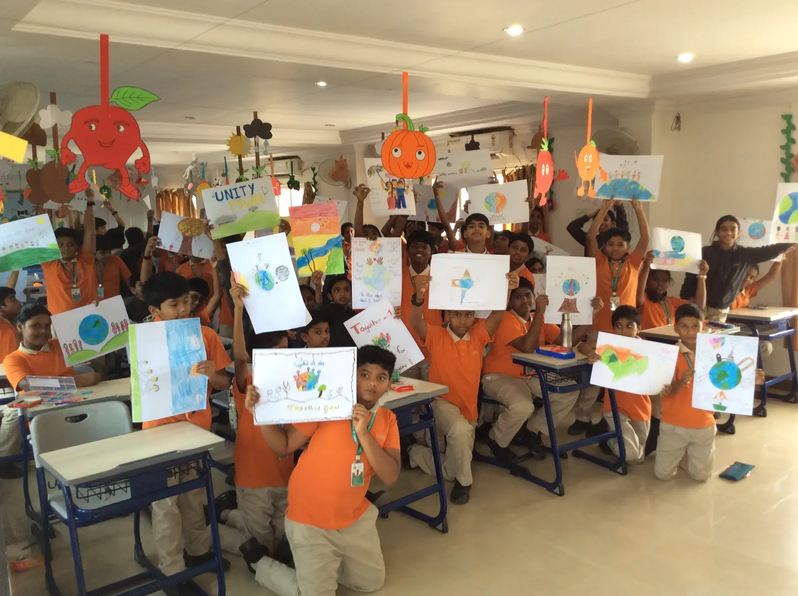 Preparatory school students at a school activity