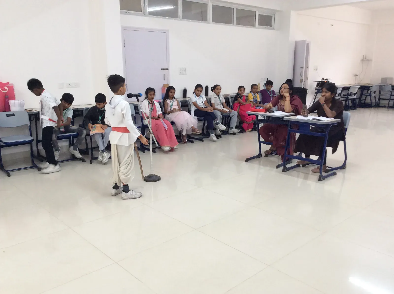 Preparatory school students at a school activity