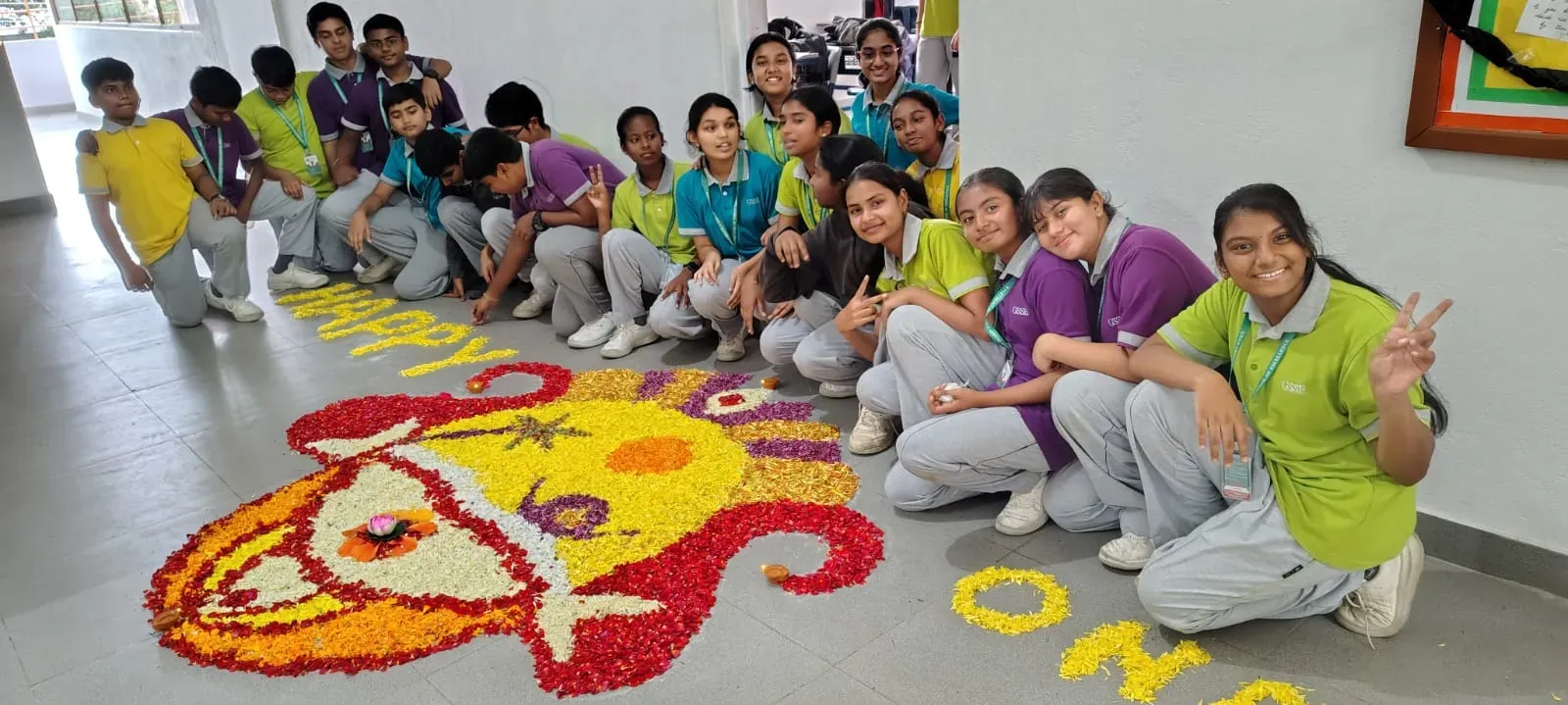 Secondary school students at a school activity