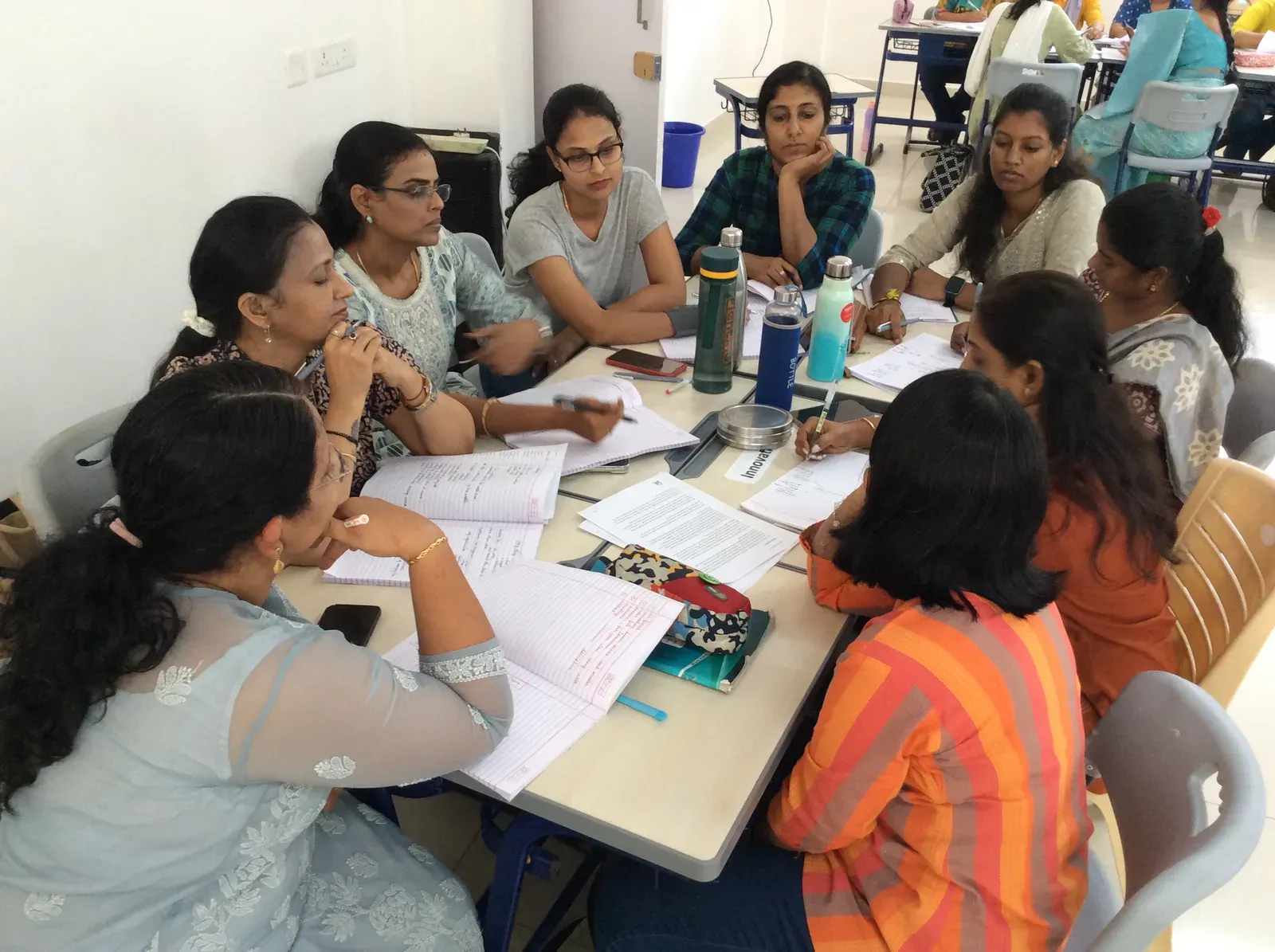 Teachers at a professional development session