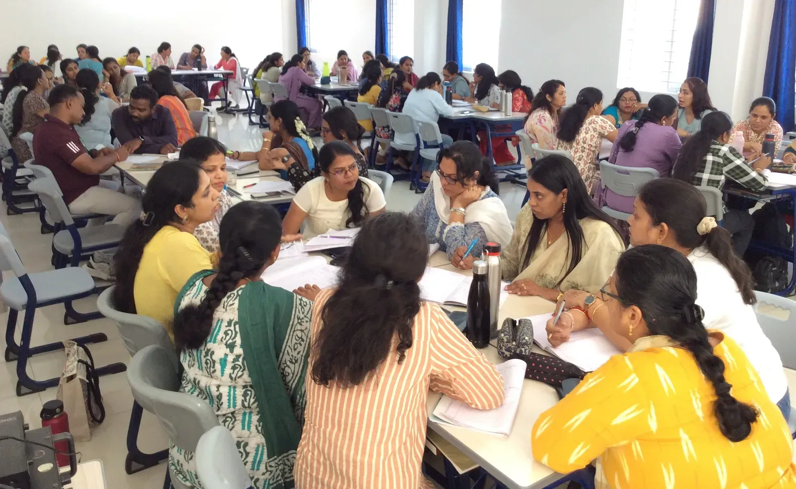 Teachers at a professional development session