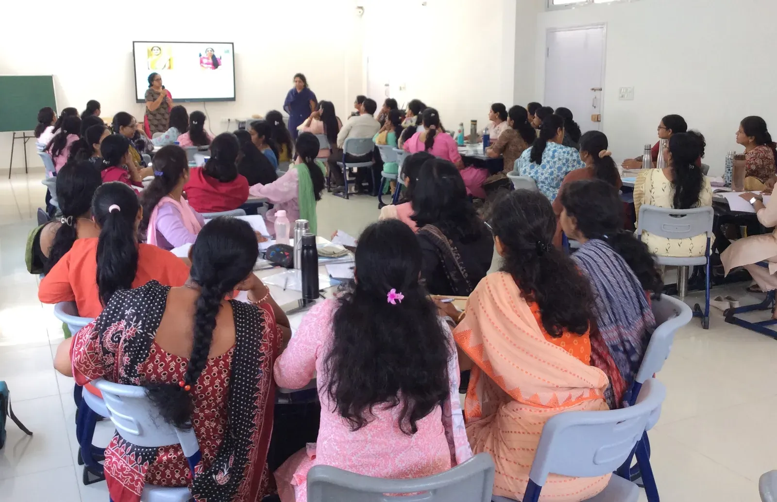 Teachers at a professional development session