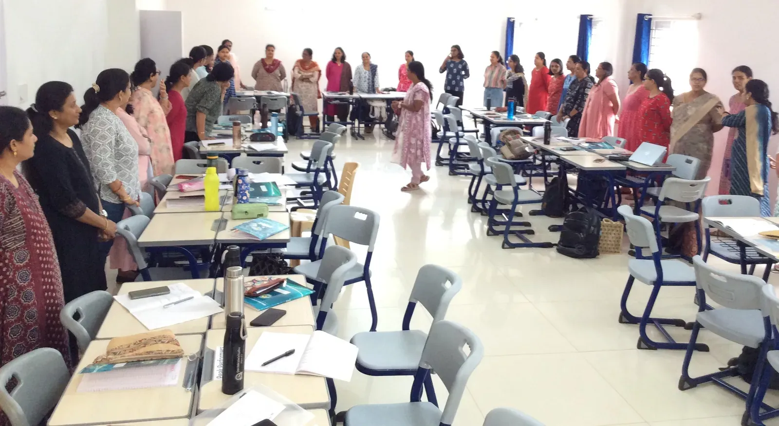 Teachers at a professional development session